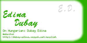 edina dubay business card